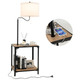 360-Degree Rotatable Floor Lamp with End Table & Charging Ports product