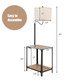360-Degree Rotatable Floor Lamp with End Table & Charging Ports product