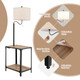 360-Degree Rotatable Floor Lamp with End Table & Charging Ports product