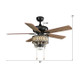 52-Inch Crystal Ceiling Fan Lamp with 5 Reversible Blades product