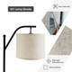 Standing Arc Modern Floor Lamp with Fabric Hanging Lamp Shade product