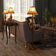 3-Piece Table and Floor Lamp Set with Linen Fabric Lamp Shades product