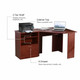HOMCOM® L-Shaped Corner Computer Desk with Printer Cabinet product