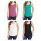 Women's Lightweight Crew  Solid Ultra-Soft Tank Top (4- or 6-Pack) product