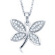 18K White Gold Necklaces with Triple AAA Cubic Zirconia Pendant product