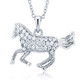 18K White Gold Necklaces with Triple AAA Cubic Zirconia Pendant product