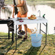 Portable Camping Fish Cleaning Table with Grid Rack and Faucet product