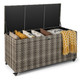 96-Gallon PE Wicker Outdoor Storage Box with 4 Wheels product