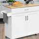 Rolling Kitchen Island Cart with Towel and Spice Rack product