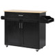 Rolling Kitchen Island Cart with Towel and Spice Rack product