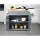 Rolling Kitchen Island Cart with Towel and Spice Rack product