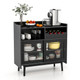 Kitchen Buffet Sideboard with Wine Rack and Sliding Door product