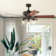52-Inch Ceiling Fan Light with Pull Chain and Reversible Blades product
