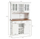 White Buffet and Hutch Kitchen Storage Cabinet product