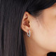 18K Gold Plated Cubic Zirconia Hoop Earrings product