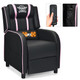 Massage Gaming Recliner PU Leather Chair with Footrest & Remote product