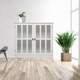 Transparent Double Door Side Cabinet, White product