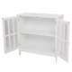 Transparent Double Door Side Cabinet, White product