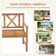 2-Person Wood Outdoor Bench with Cozy Armrest & Backrest product