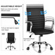 High-Back Ribbed Office Chairs with Armrests (Set of 2) product