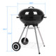 18-Inch Portable Charcoal BBQ Grill with Side Wheels product