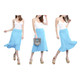 Women's Solid Lightweight Flare Midi Pull-on Skirt product
