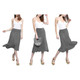 Women's Solid Lightweight Flare Midi Pull-on Skirt product