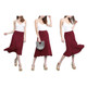 Women's Solid Lightweight Flare Midi Pull-on Skirt product