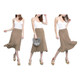 Women's Solid Lightweight Flare Midi Pull-on Skirt product
