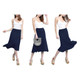 Women's Solid Lightweight Flare Midi Pull-on Skirt product