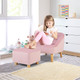 Soft Velvet Upholstered Kids' Sofa Chair with Ottoman product