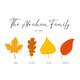 Personalized Fall Leaf Family Name Art Print product