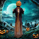 5.6-Foot Halloween Pumpkin Scarecrow, Animated product