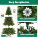 6-Foot Artificial Christmas Tree with Pine Cones & Adjustable Brightness product