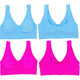 ToBeInStyle Women's Padded Double Scoop Comfort Lounging Bra (6-Pack) product