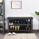 3-Tier Industrial Shoe Rack Bench with Storage Shelves product