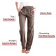 Solid Straight Leg Rayon Pants Casual High-Waist for Women (3-Pack) product