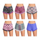 Women's Lace Trim Printed Lounge Pajama Shorts Sleepwear (4-Pack) product