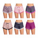 Women's Lace Trim Printed Lounge Pajama Shorts Sleepwear (4-Pack) product