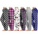 Women's Comfortable Printed Lounge Pants (4-Pack) product