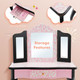 Kids' Vanity Set with Tri-Folding Mirror & Leopard Print product