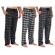 Men's Soft 100% Cotton Flannel Plaid Lounge Pajama Pants (3-Pack) product