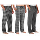 Men's Soft 100% Cotton Flannel Plaid Lounge Pajama Pants (3-Pack) product