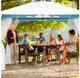 White and Blue 10' x 10' Canopy Shelter Gazebo product