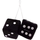 Zone Tech® Plush Fuzzy Dice For Rear View Mirror product