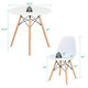 5-Piece Modern Round Dining Room Table with Solid Beech Wood Legs product