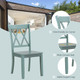 Cross Back Rubberwood Dining Room Chairs (Set of 2) product