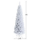 6-Foot Artificial White Christmas Pencil Tree with Folding Metal Stand product
