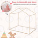 Kids' Play Tent with Washable Cotton Mat & Flag Banner product