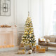 4.5-Foot Pre-lit Flocked Christmas Tree product